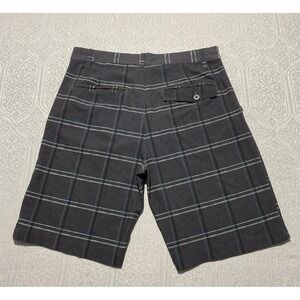 Burnside Mens Plaid Hybrid Board Shorts Gray Size 34 Casual Surf Skate